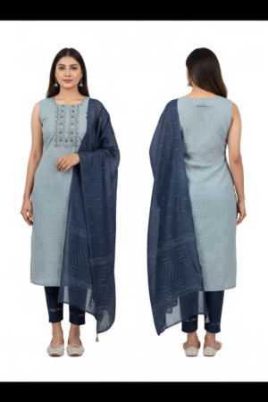 Timeless Elegance: Ethnic Motifs Printed Kurta with Trousers & Dupatta